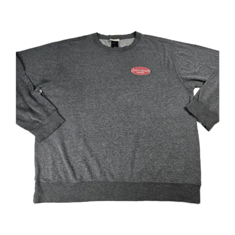 Jacks Surfboards California Gray Sweatshirt Mens XL Long Sleeve Pullover